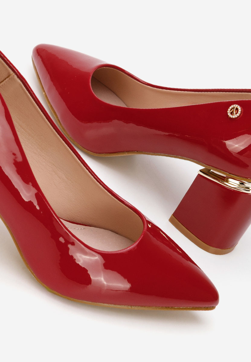 Décolleté tacco largo Nelia V6 rosso