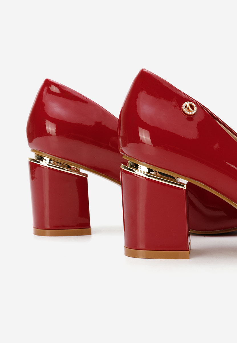 Décolleté tacco largo Nelia V6 rosso