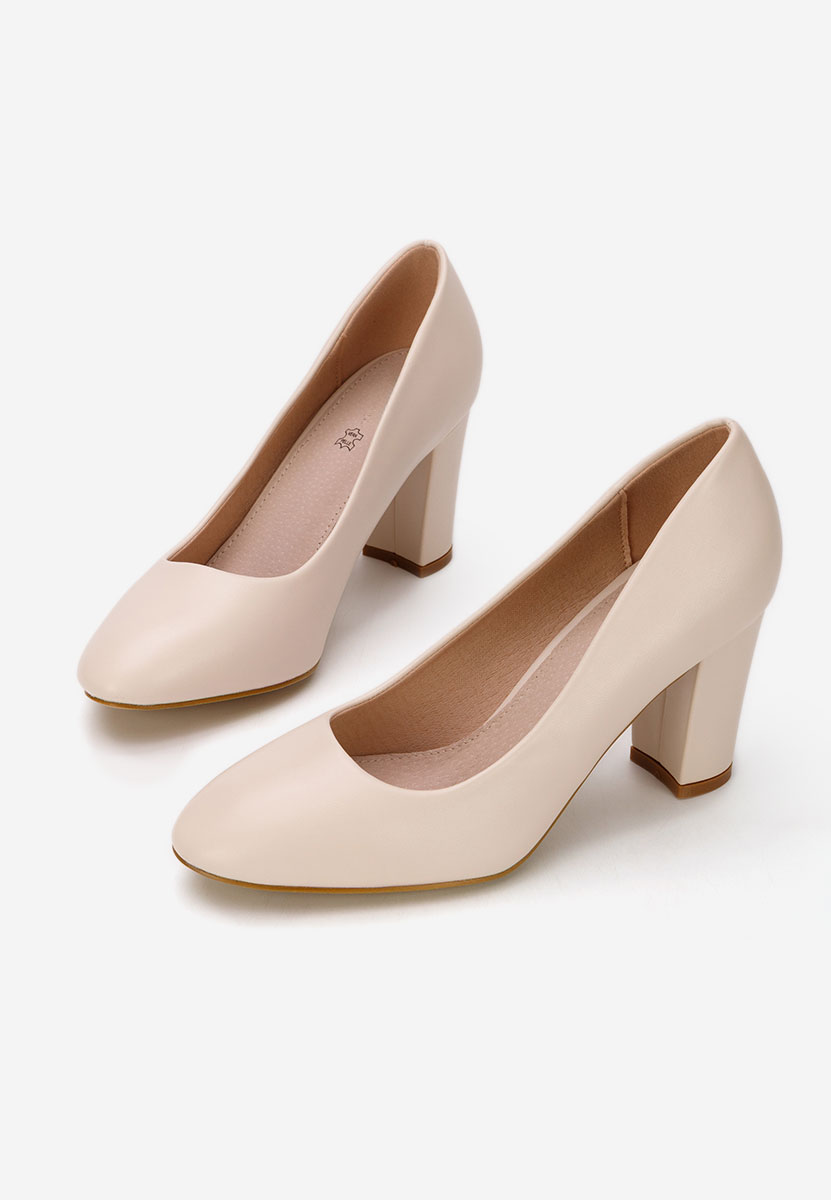 Décolleté tacco largo Bonanza V2 beige