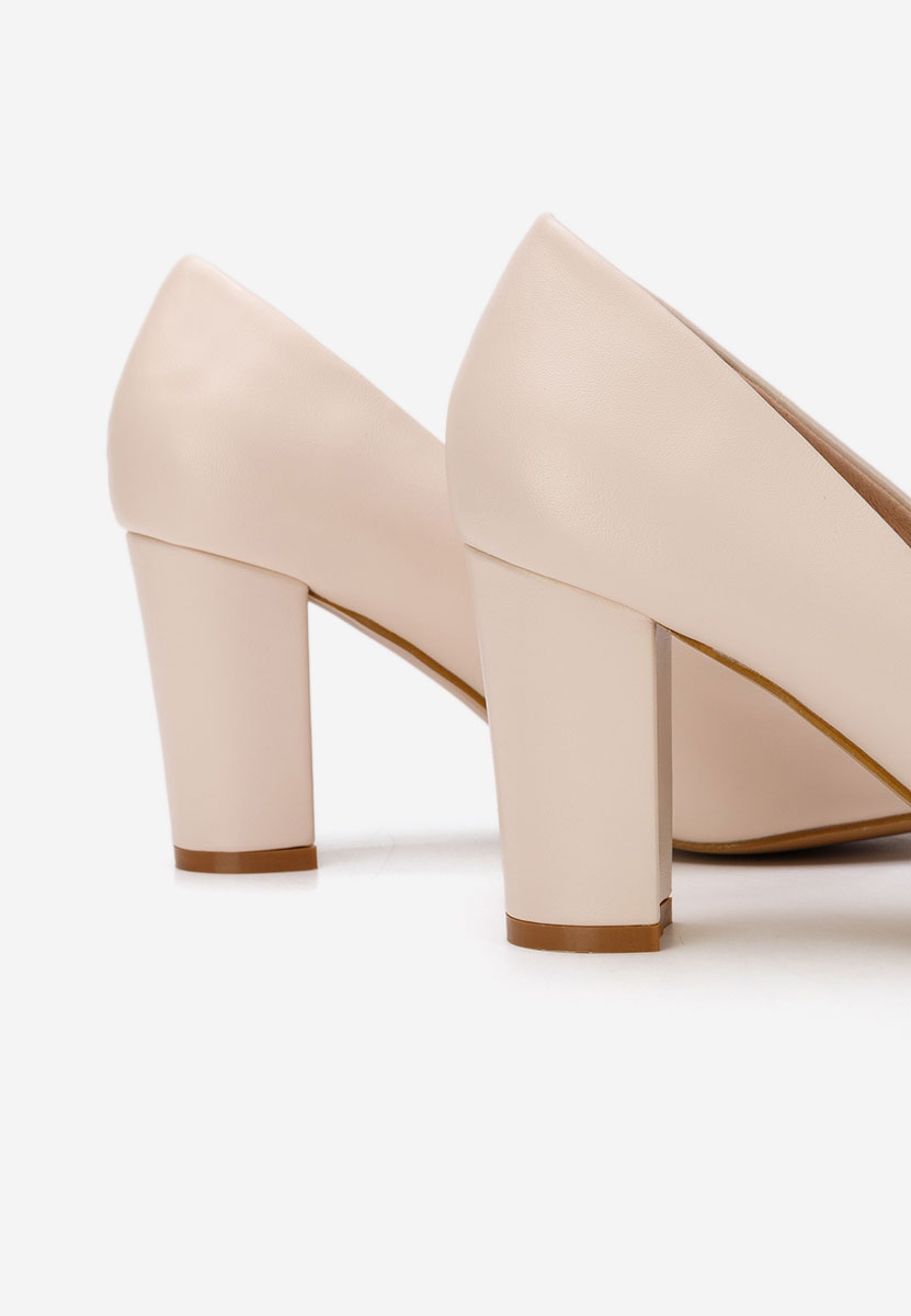 Décolleté tacco largo Bonanza V2 beige