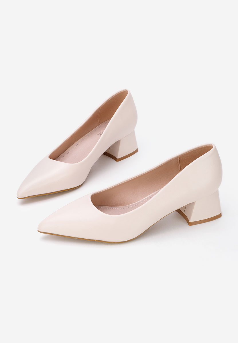 Décolleté tacco basso Alleva V2 beige