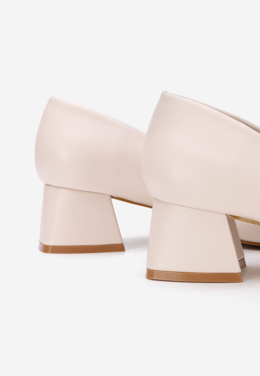 Décolleté tacco basso Alleva V2 beige