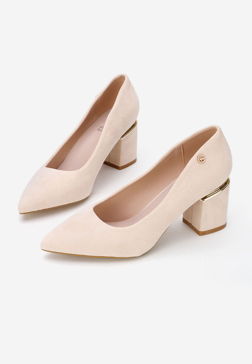 Décolleté tacco largo Nelia V5 beige