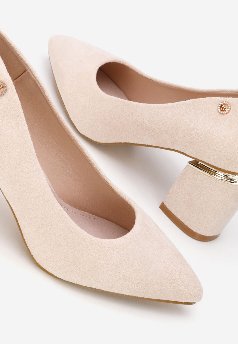 Décolleté tacco largo Nelia V5 beige