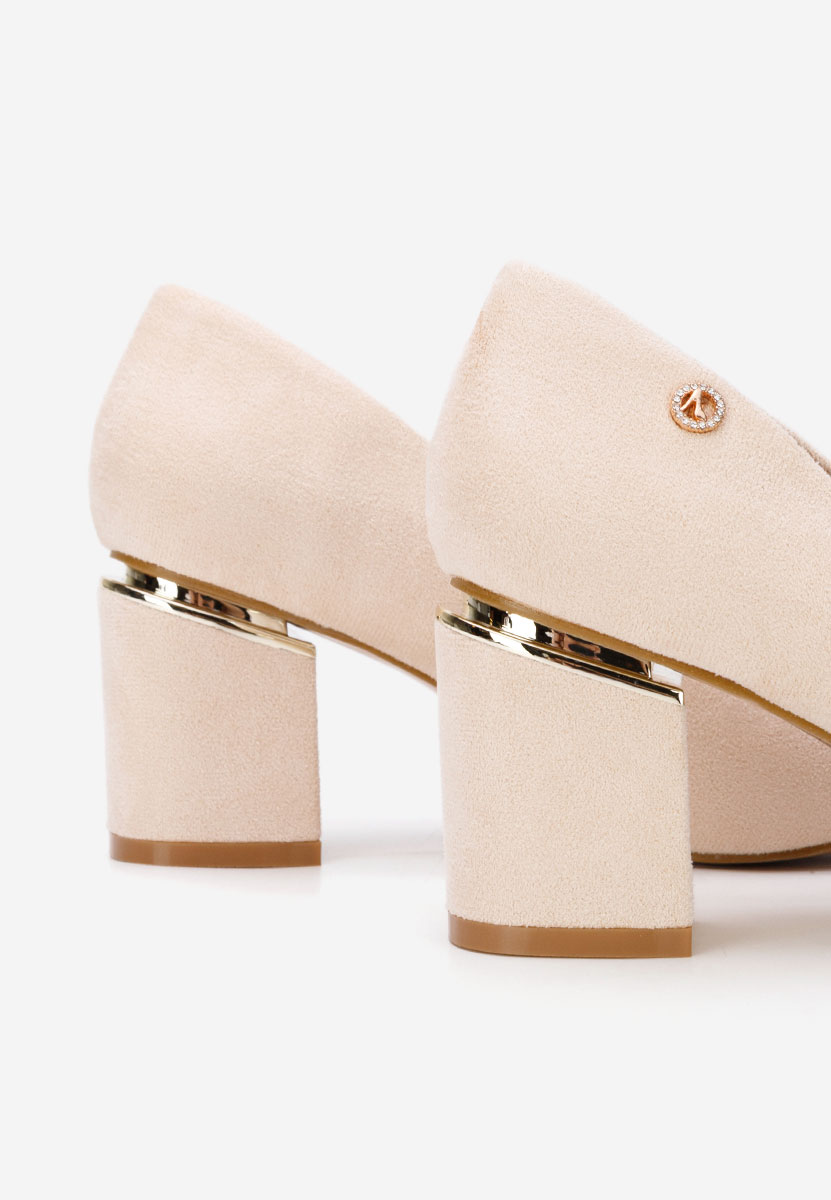 Décolleté tacco largo Nelia V5 beige