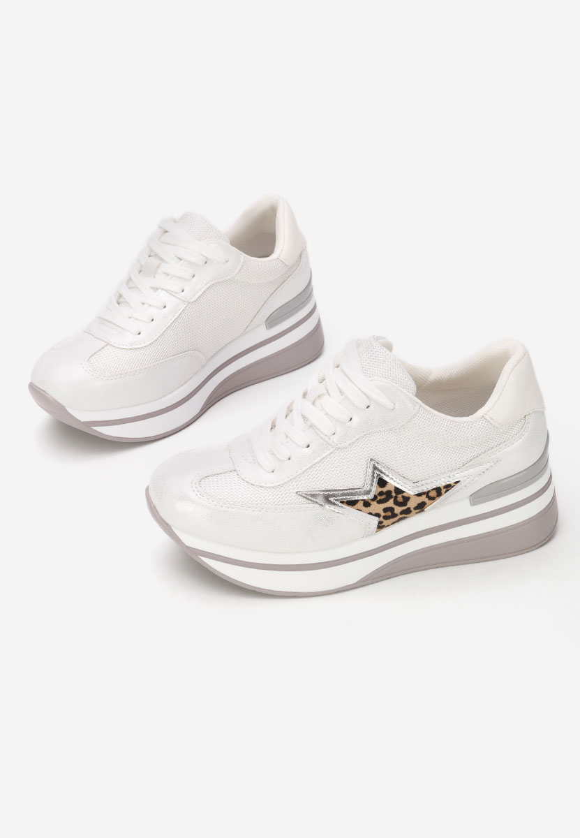 Sneakers con plateau Valorys argento