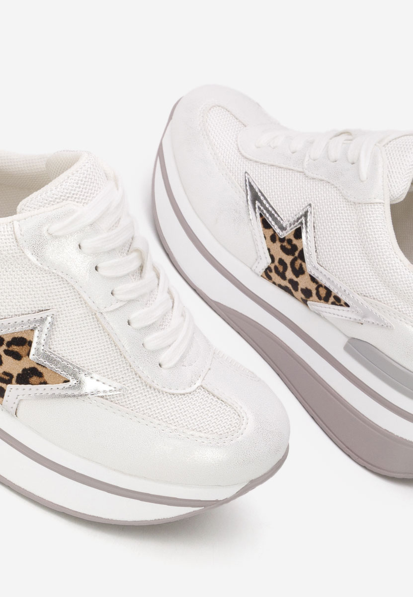 Sneakers con plateau Valorys argento