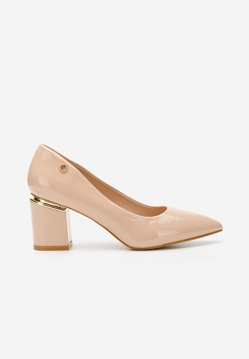 Décolleté tacco largo Nelia V6 nude