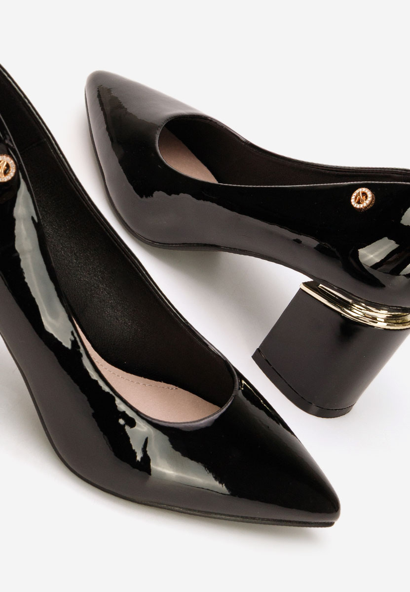 Décolleté tacco largo Nelia V6 nero