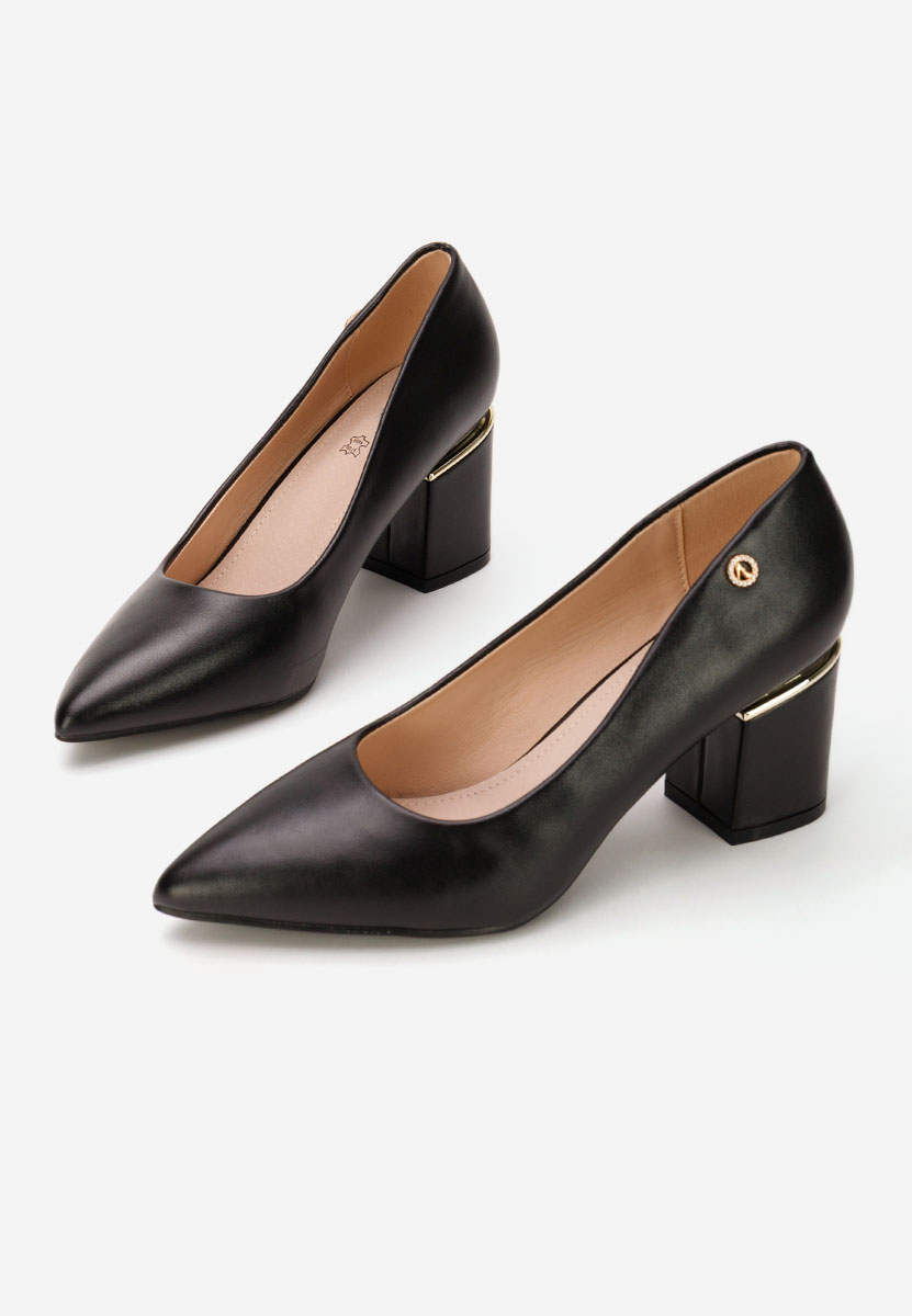 Décolleté tacco largo Nelia V4 nero