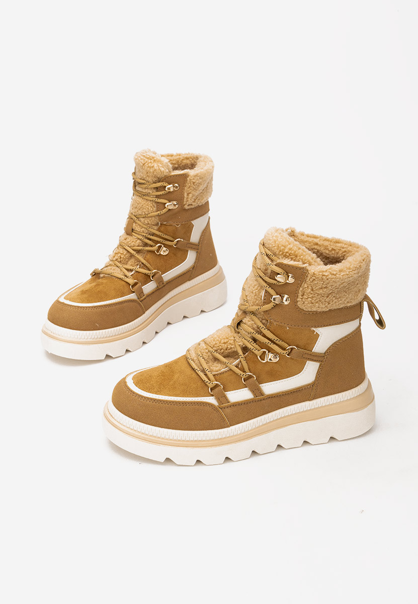 Stivaletti con plateau Mavira camel