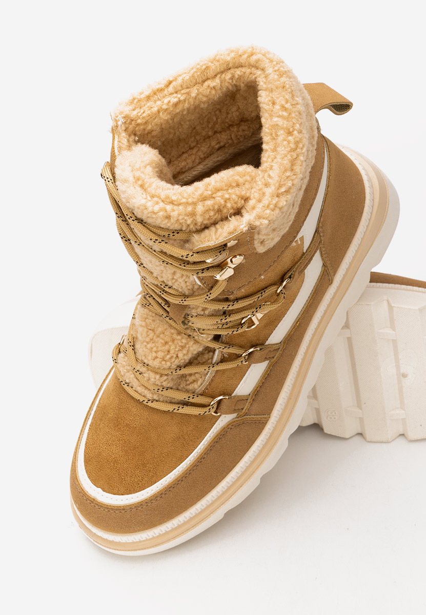 Stivaletti con plateau Mavira camel