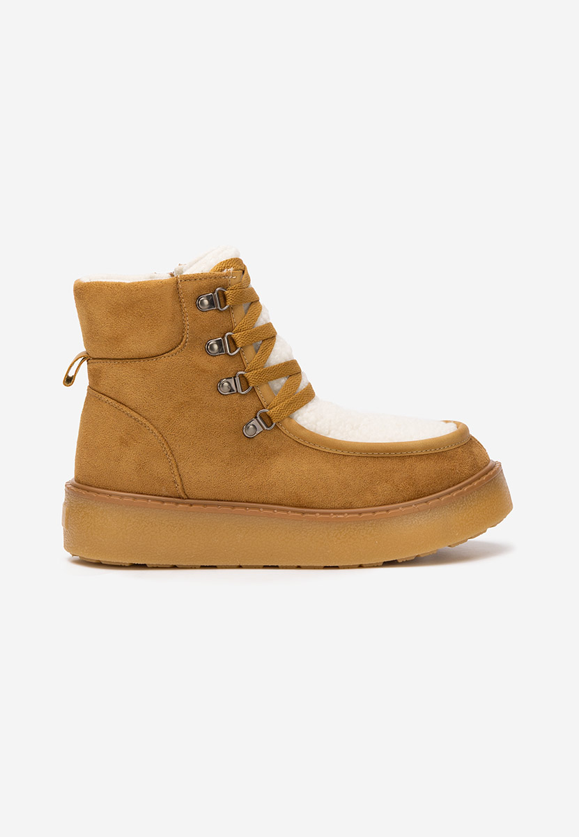 Stivaletti con plateau Liraia camel