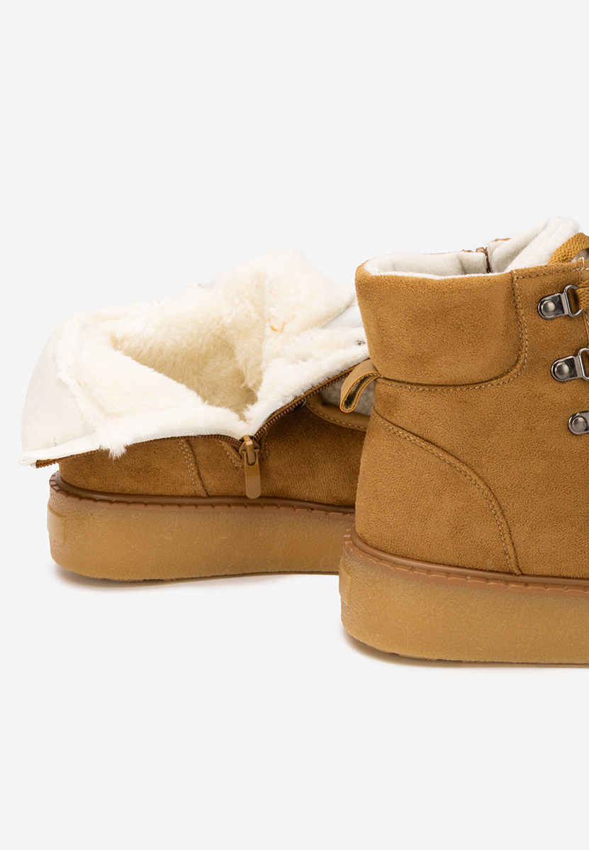 Stivaletti con plateau Liraia camel