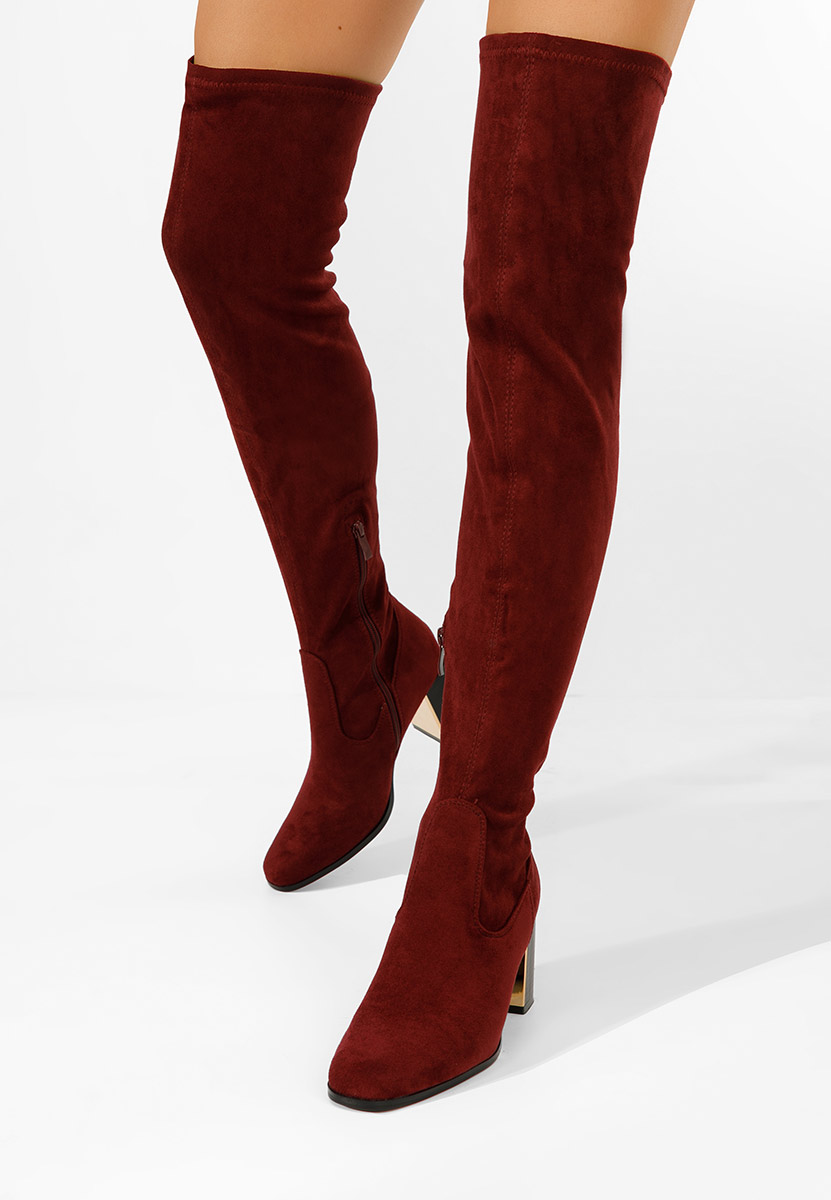 Stivali sopra il ginocchio Jeanne V2 granata