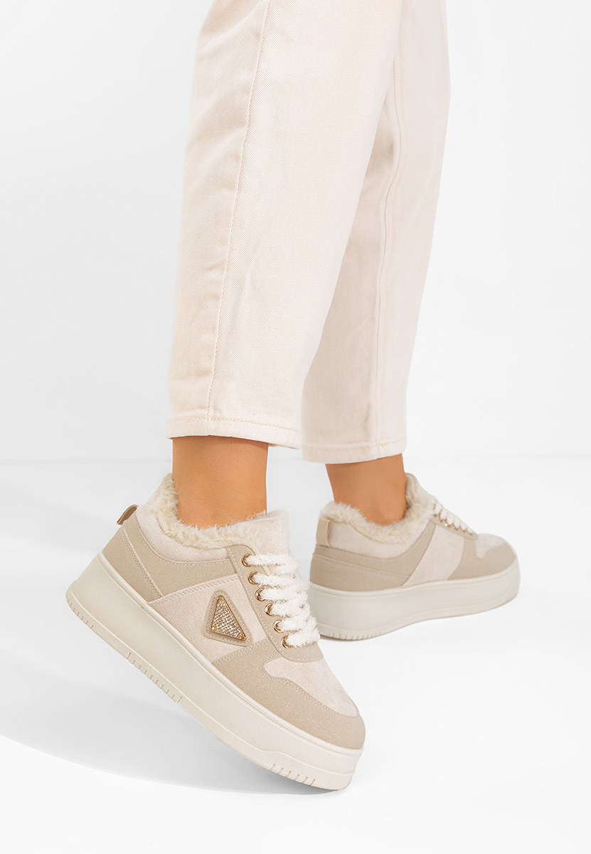 Sneakers con plateau Elivra beige