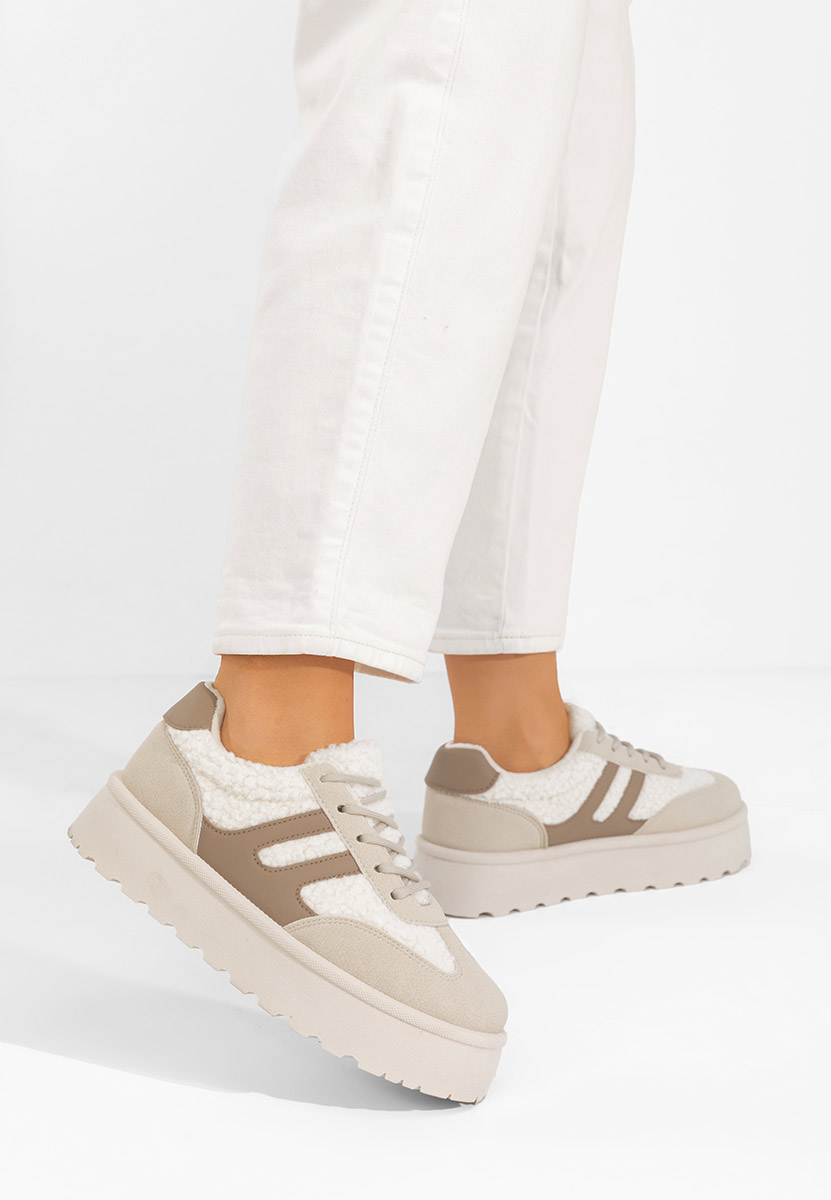 Sneakers con plateau Luniva beige