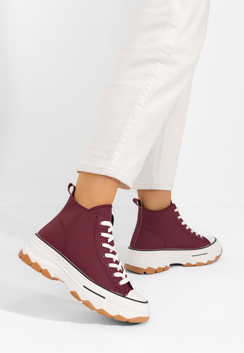 Scarpe da ginnastica con piattaforma Raviana V5 granata