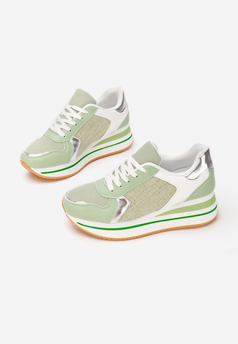 Sneakers con plateau Sidnei verdi