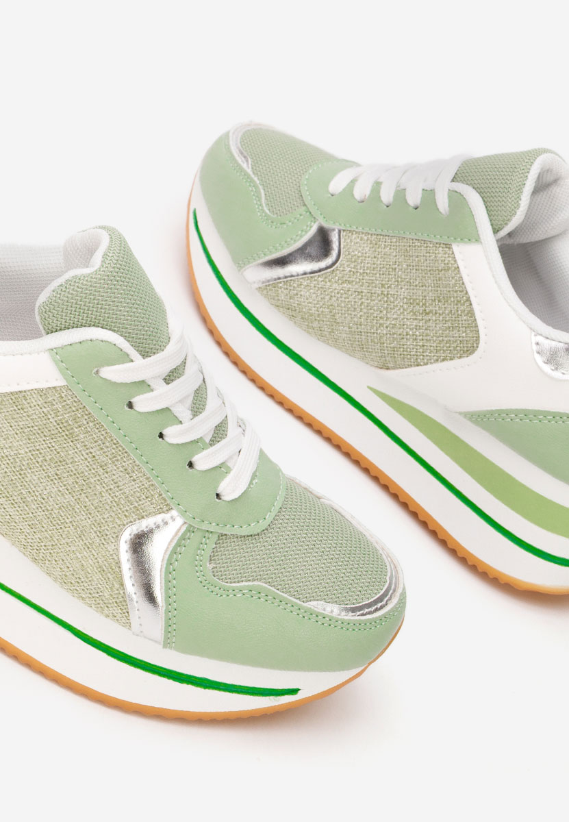 Sneakers con plateau Sidnei verdi