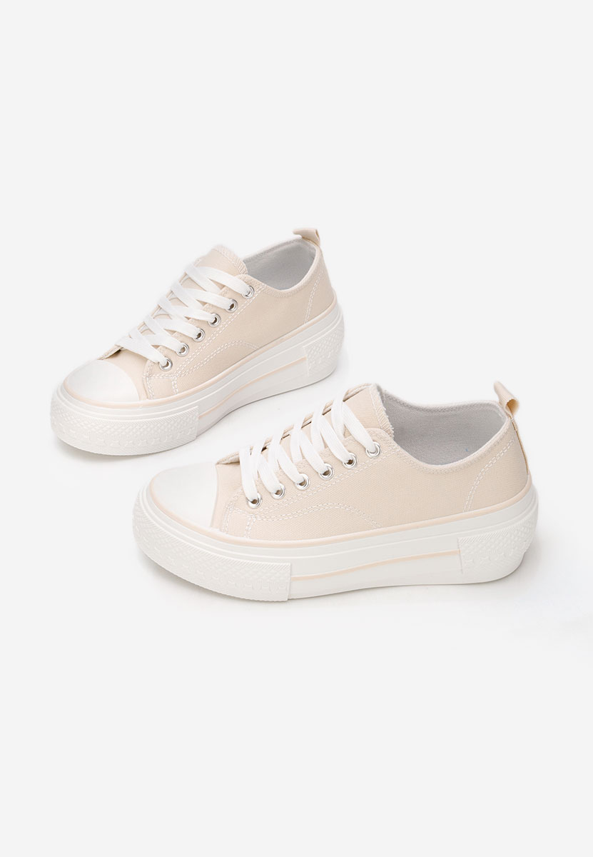 Scarpe da ginnastica con piattaforma Antio beige