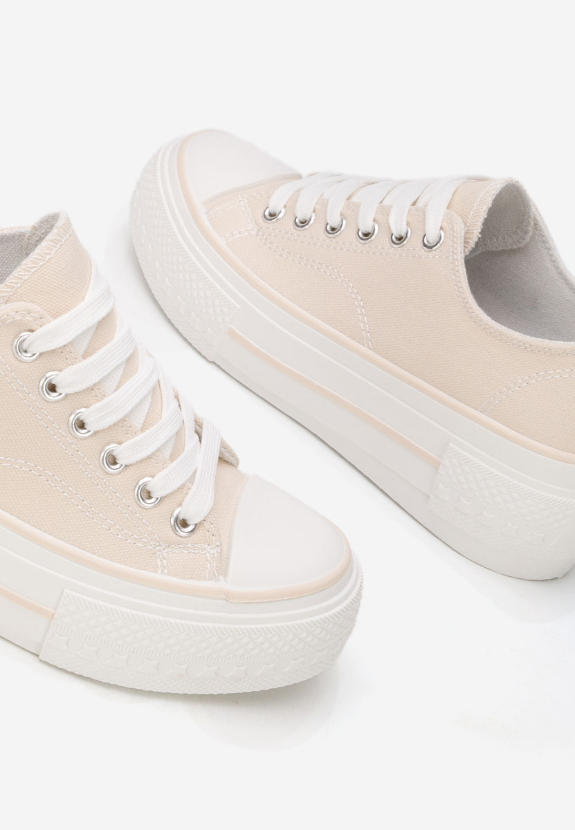 Scarpe da ginnastica con piattaforma Antio beige