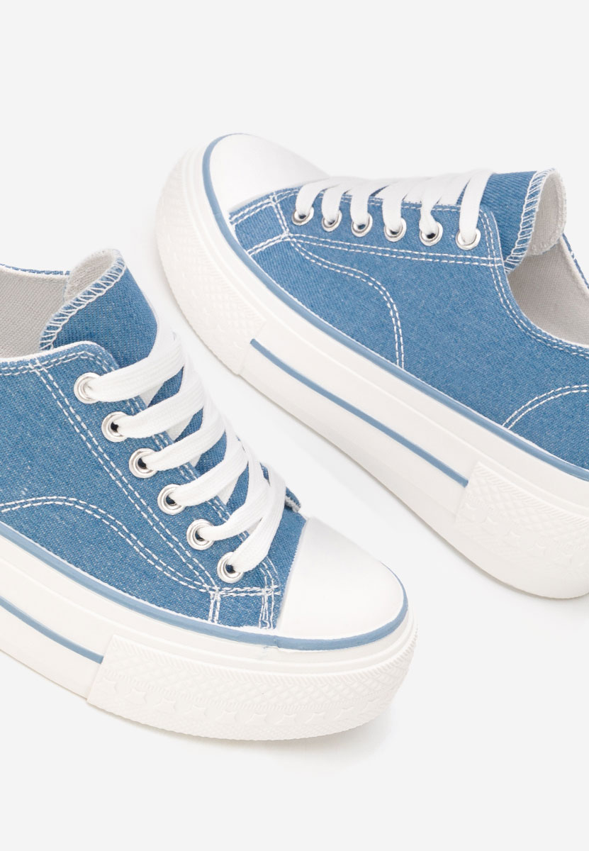 Scarpe da ginnastica con piattaforma Antio denim