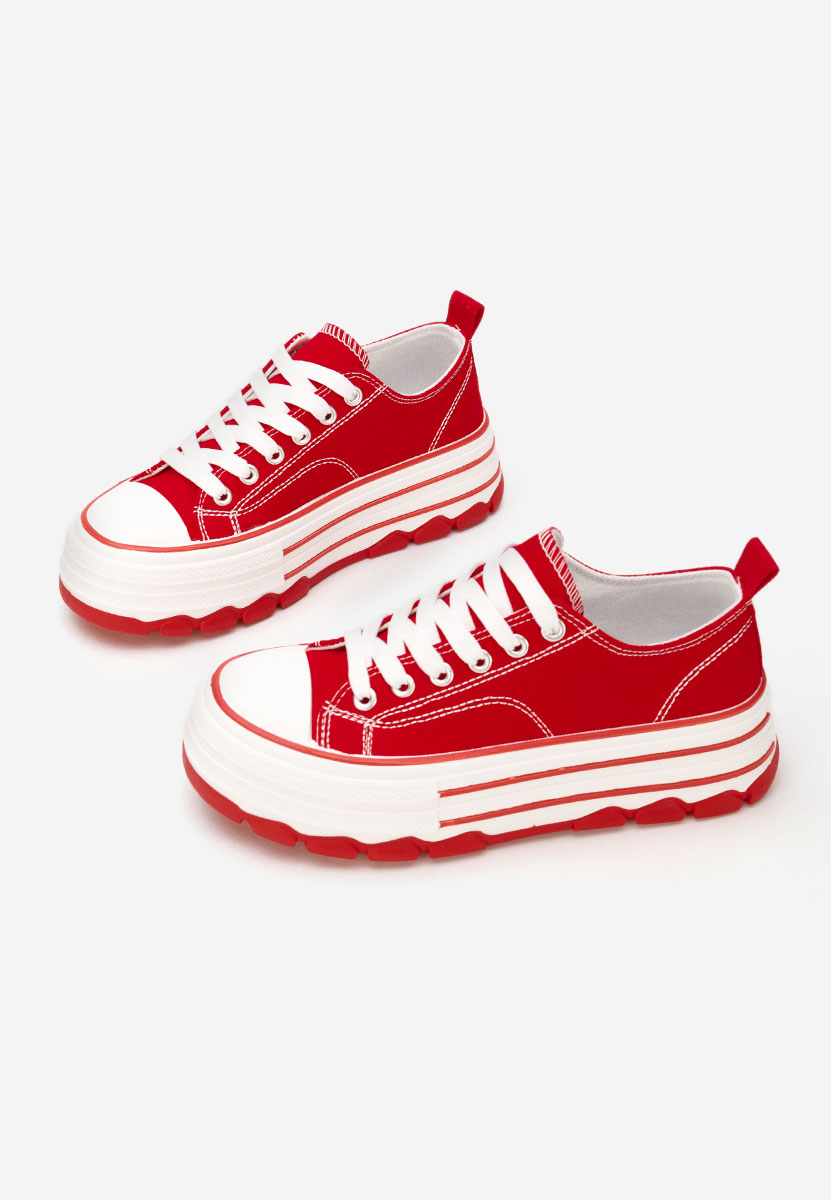 Scarpe da ginnastica con piattaforma Zenoria rosso