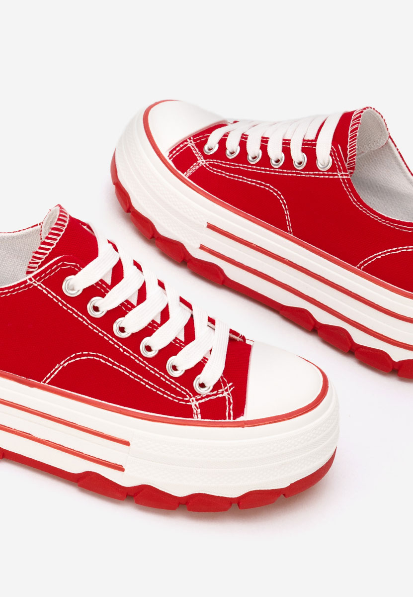 Scarpe da ginnastica con piattaforma Zenoria rosso