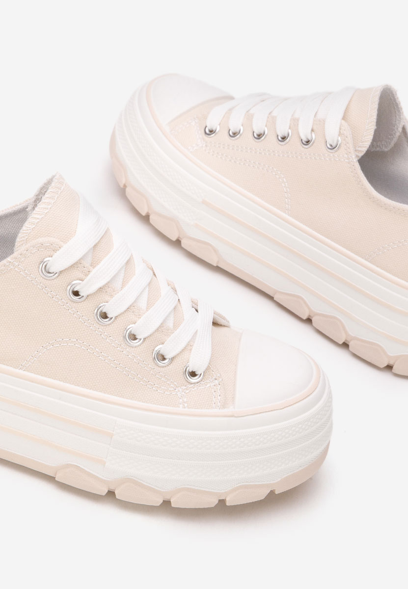Scarpe da ginnastica con piattaforma Zenoria beige