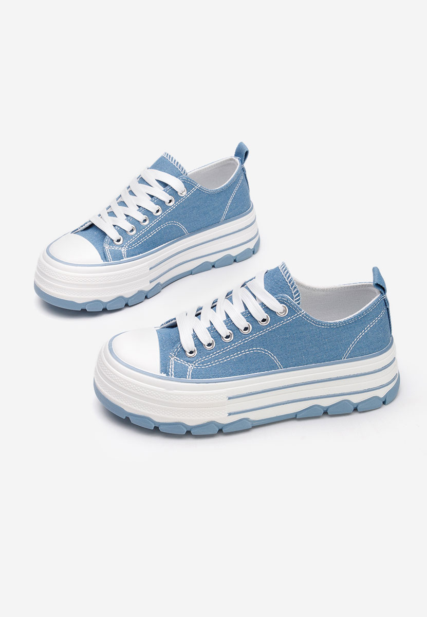 Scarpe da ginnastica con piattaforma Zenoria denim