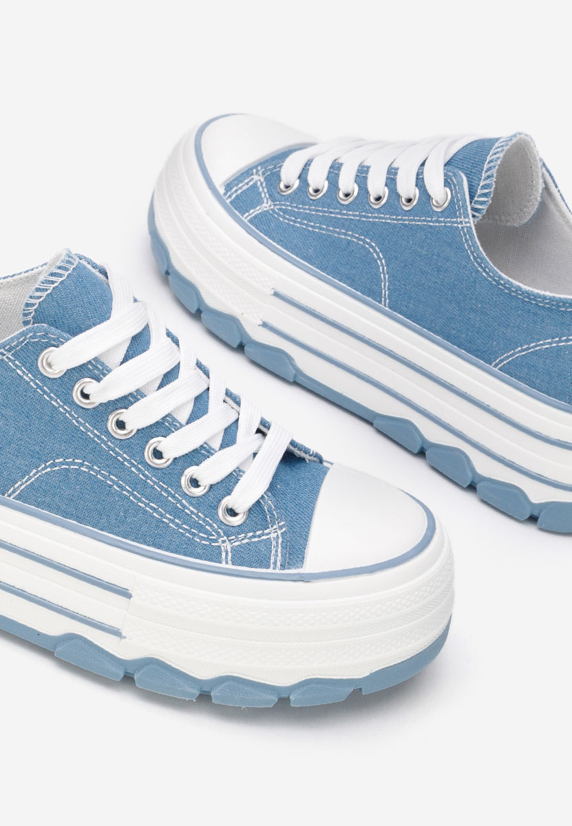 Scarpe da ginnastica con piattaforma Zenoria denim