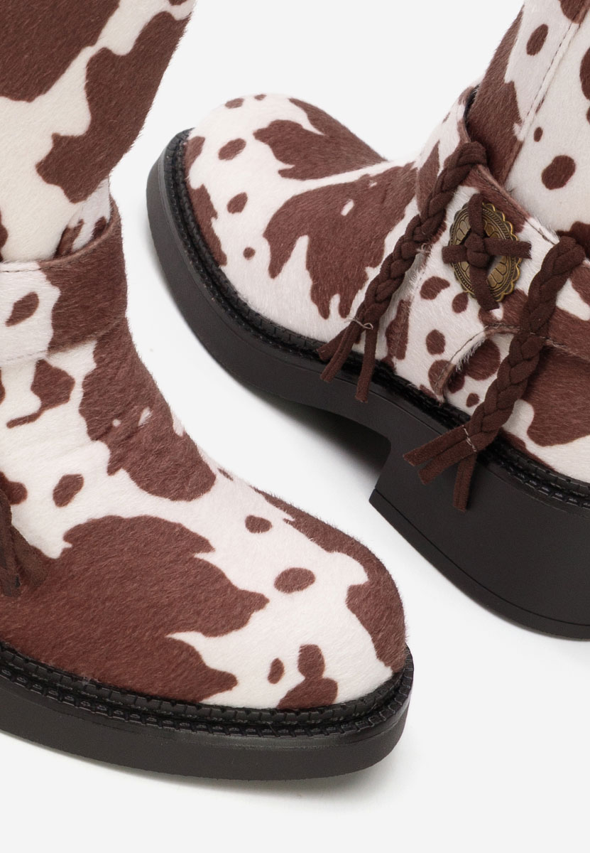 Stivaletti donna Alasika animal print