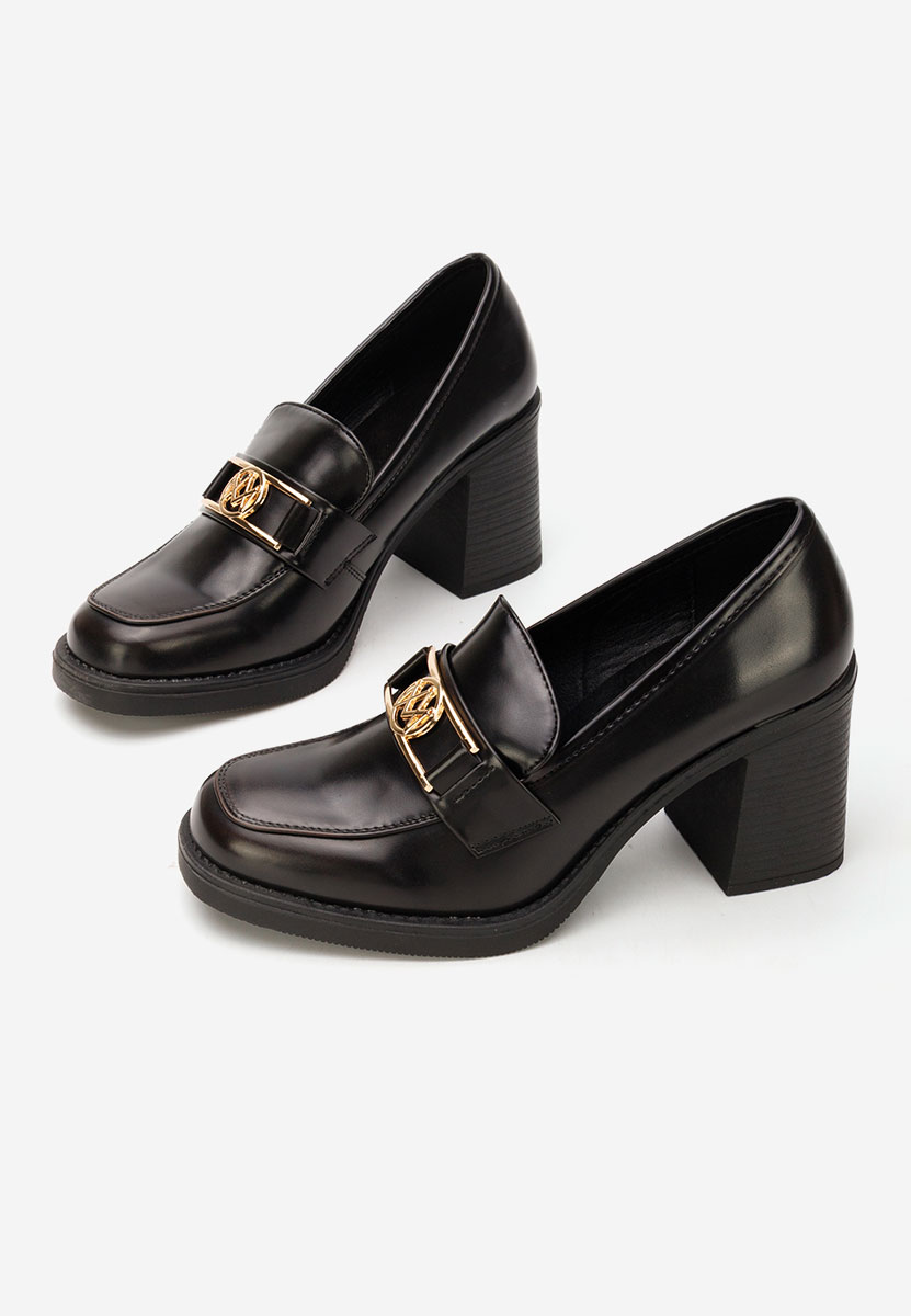 Mocassini con tacco Selira marrone