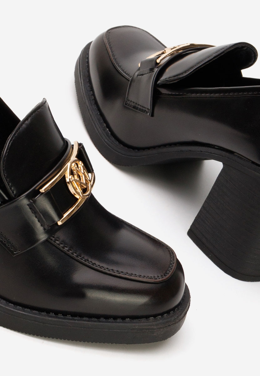 Mocassini con tacco Selira marrone