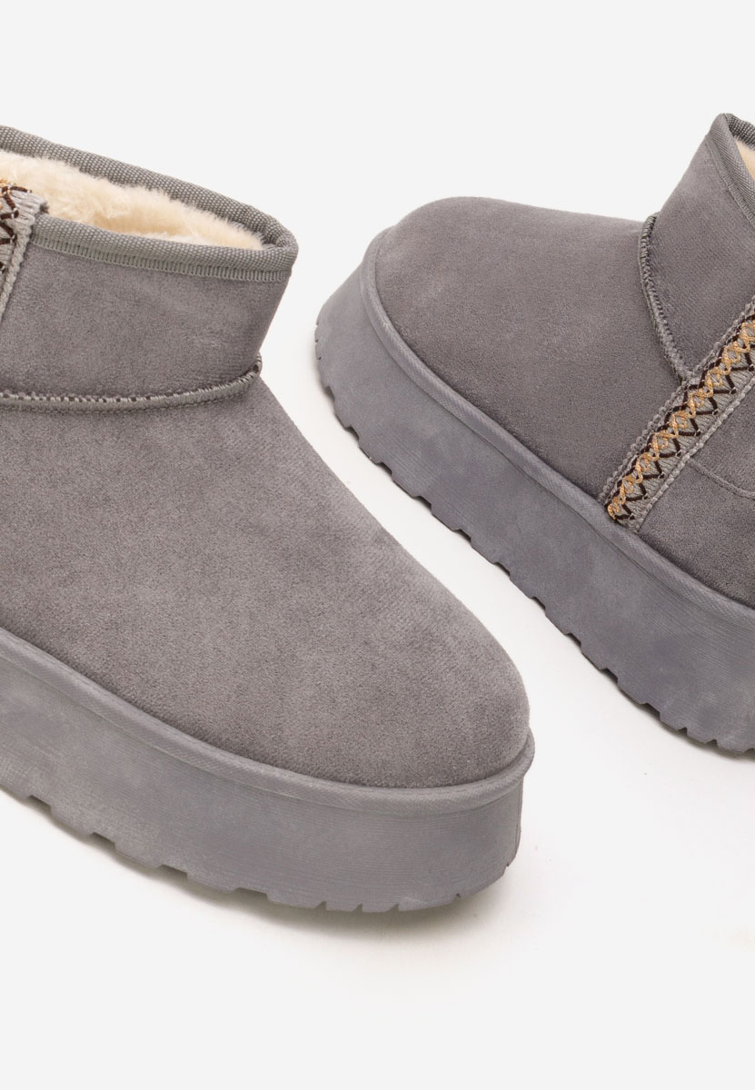 Stivaletti con plateau Kristin grigio