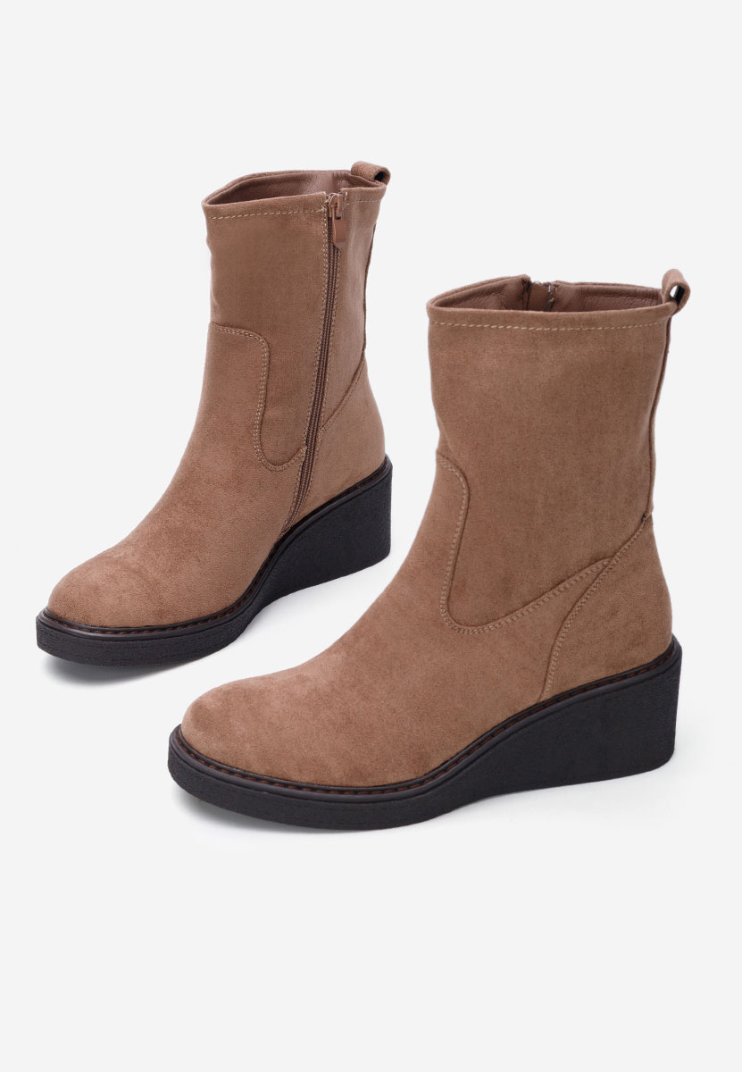 Tronchetti con zeppa Lysara marrone