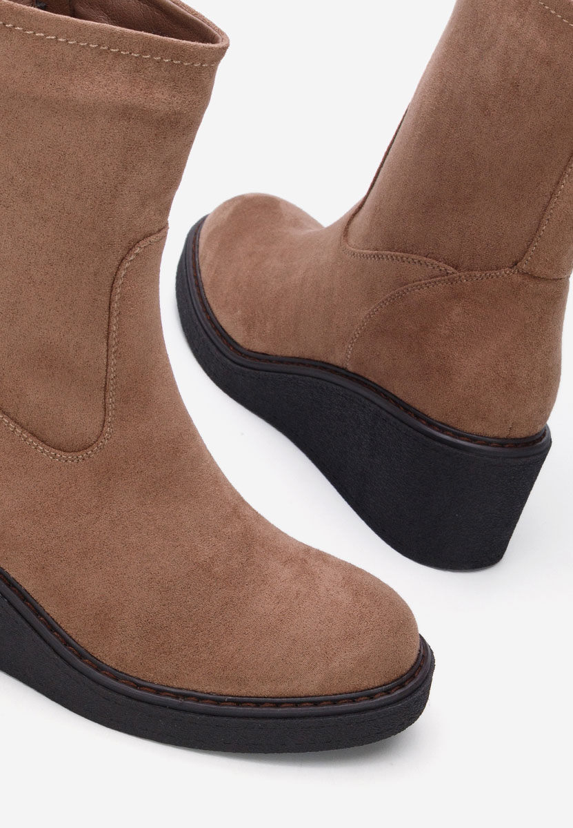 Tronchetti con zeppa Lysara marrone