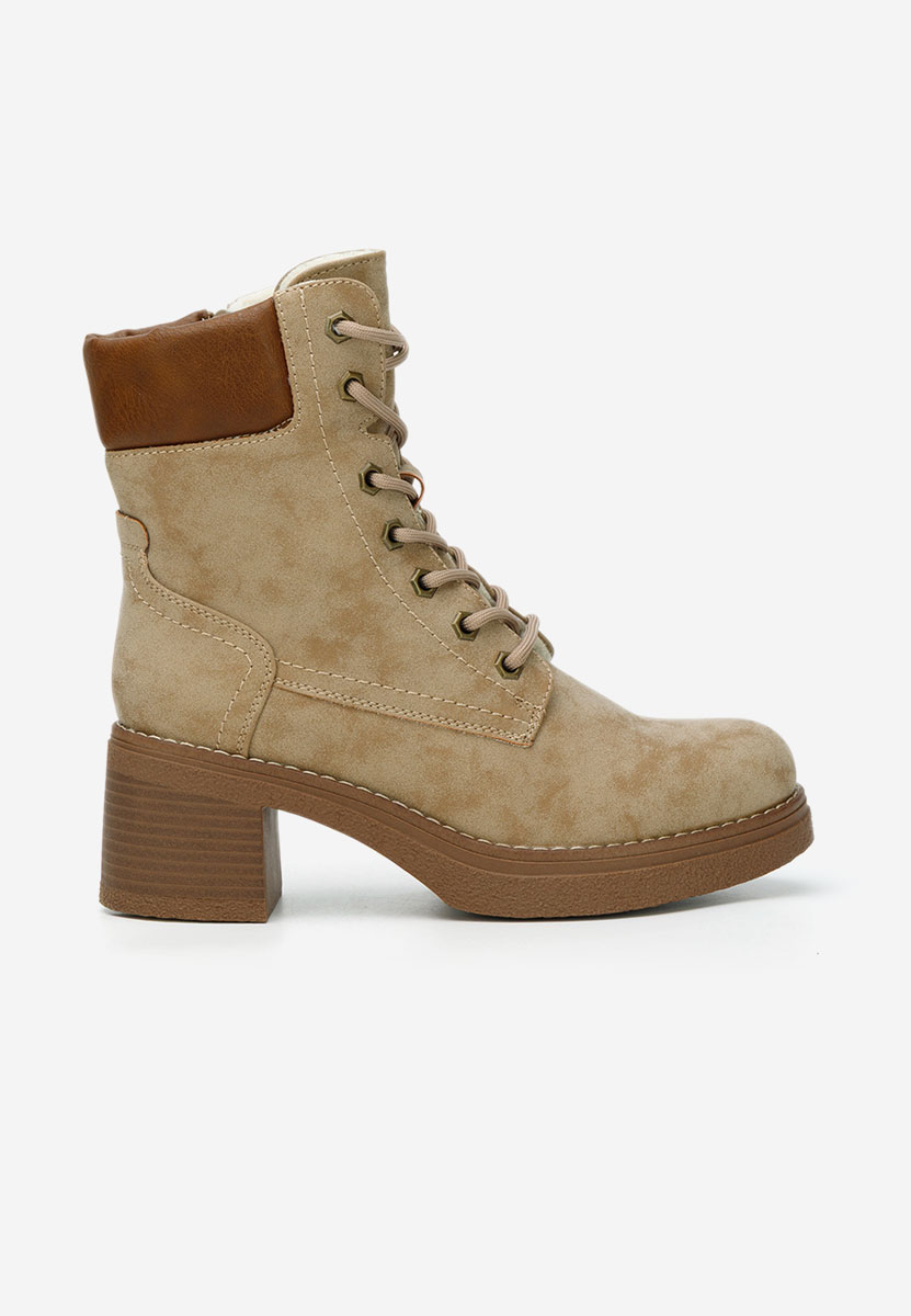 Stivaletti con tacco Celoria cachi