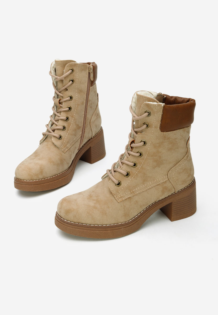 Stivaletti con tacco Celoria cachi