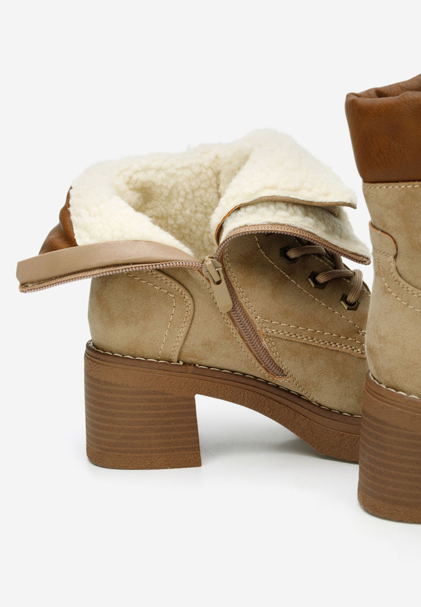 Stivaletti con tacco Celoria cachi