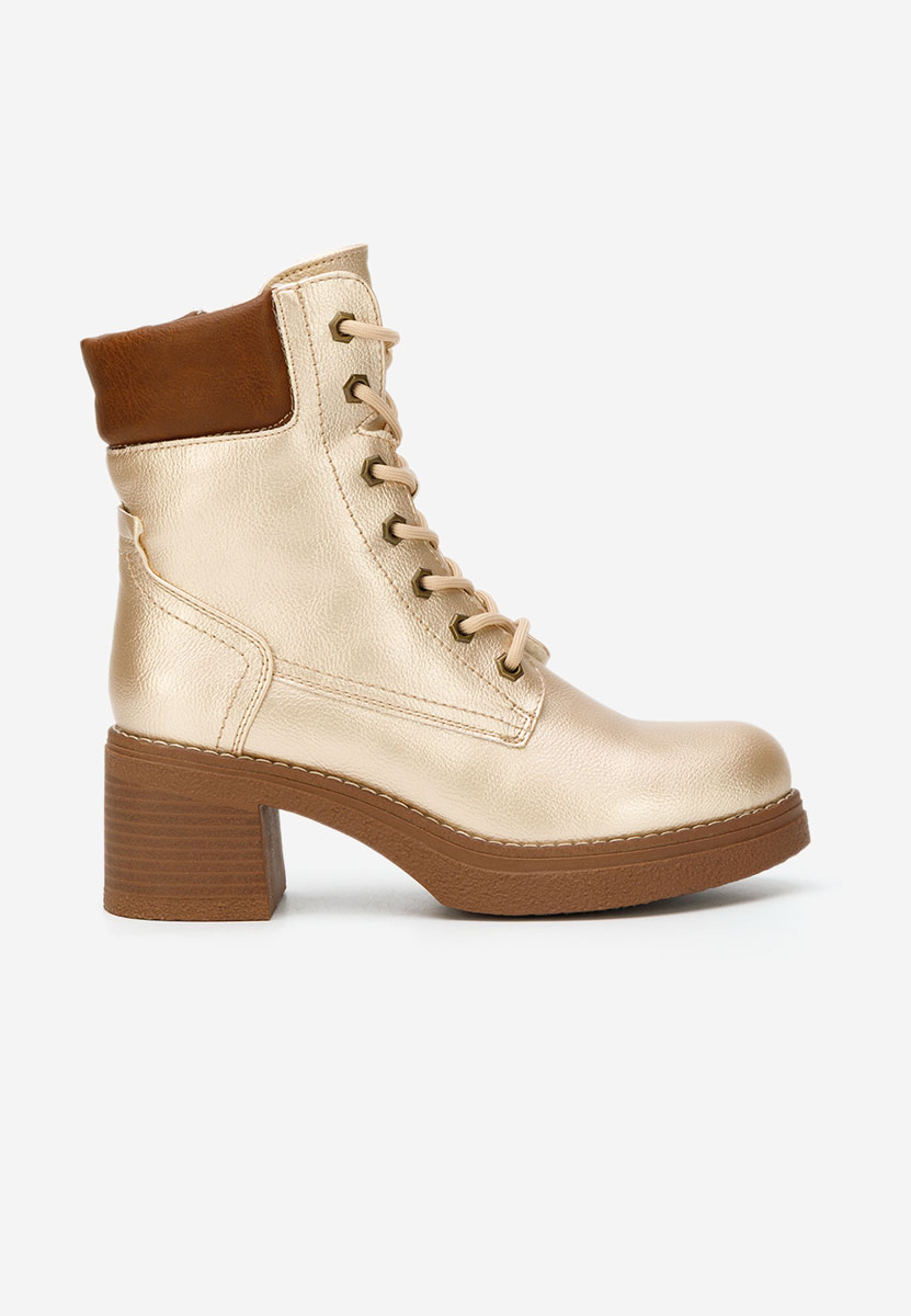 Stivaletti con tacco Celoria oro