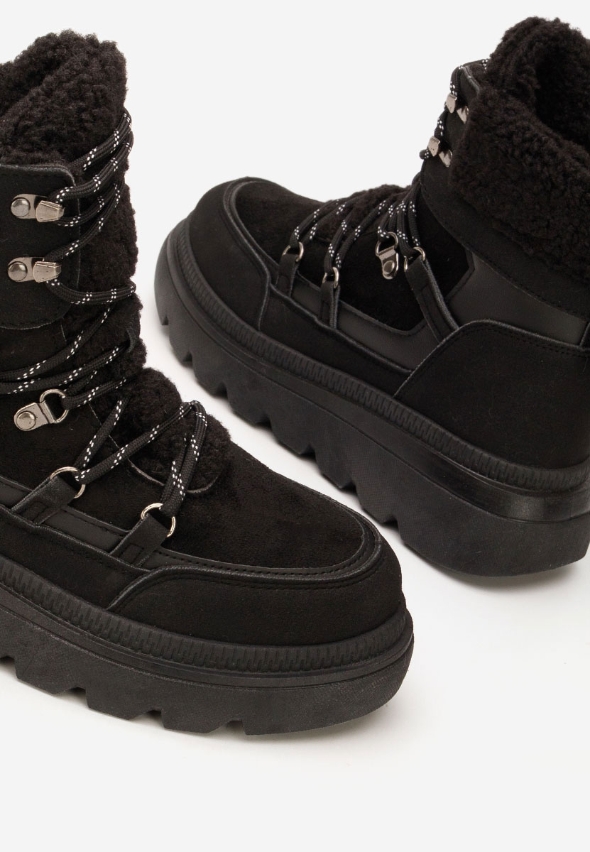 Stivaletti con plateau Mavira nero