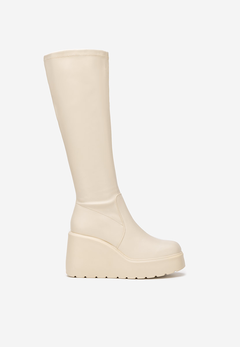 Stivali con zeppa Rozalin beige