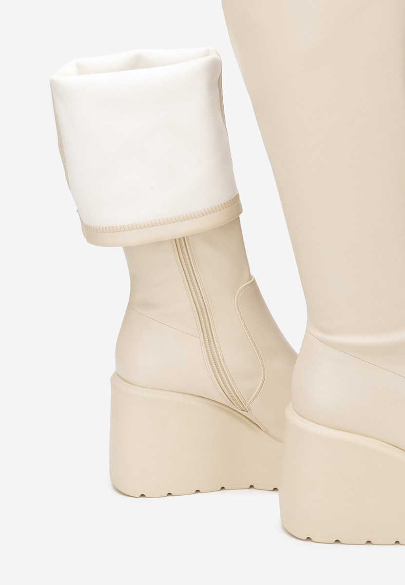 Stivali con zeppa Rozalin beige