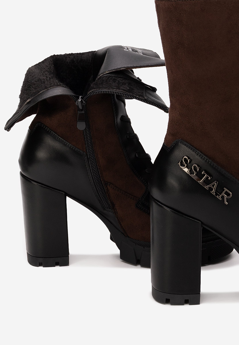 Tronchetti con tacco largo Anahi marrone