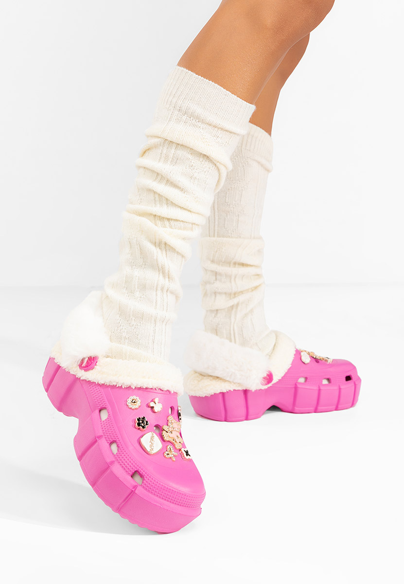 Zoccoli con zeppa Aldeva fucsia Zoccoli con zeppa Aldeva fucsia