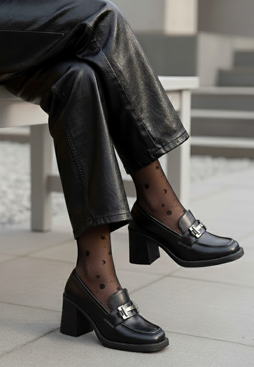 Mocassini con tacco Sonarida nero