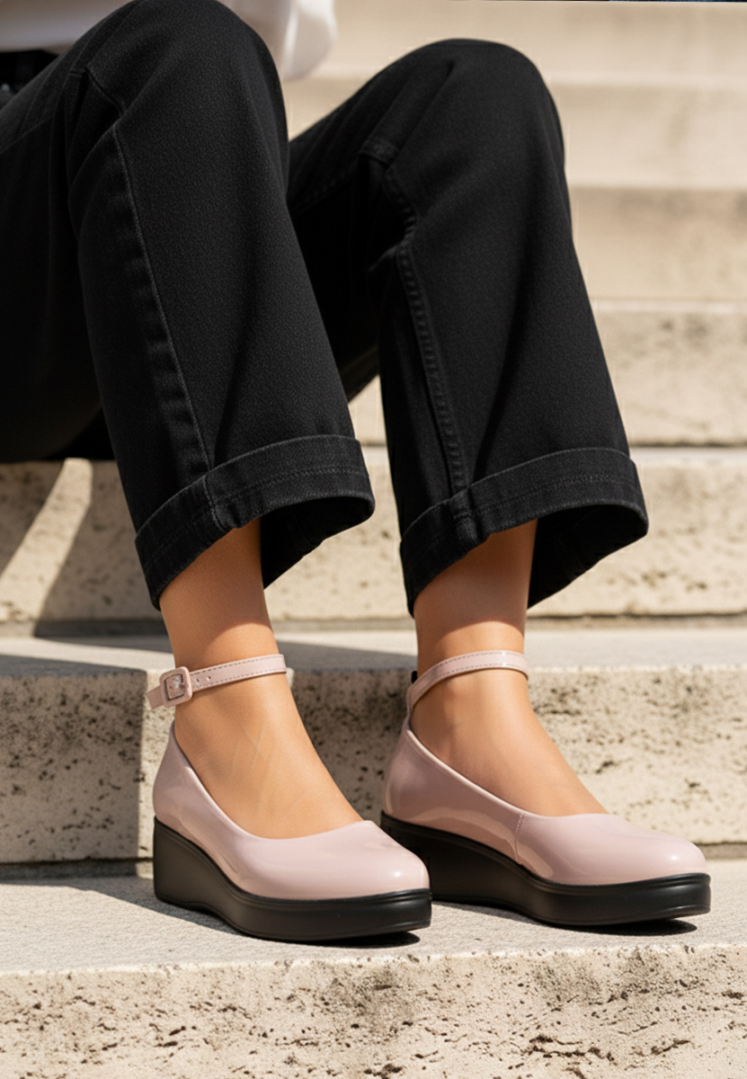 Scarpe con plateau Evelyne V2 rosa