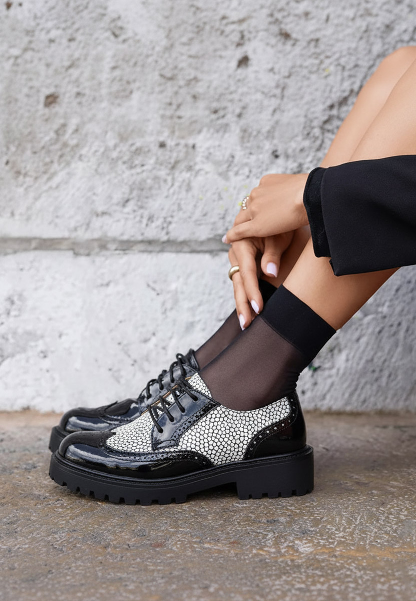 Scarpe brogue donna Flexa V2 colorate